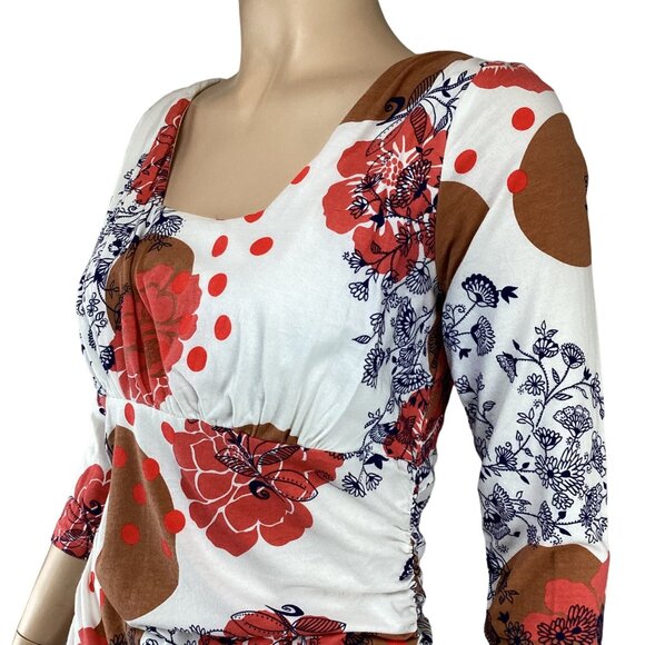 Cabi Top Size Large Stretch Knit Square Neck Womens 3/4 Sleeves - Picture 5 of 7